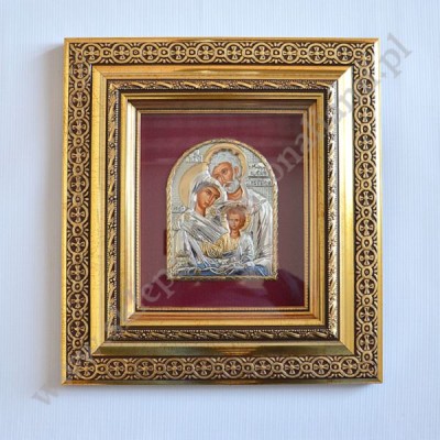 ŚWIĘTA RODZINA - ikona w ramie za szkłem - 33.5 x 36.5 cm - 72138