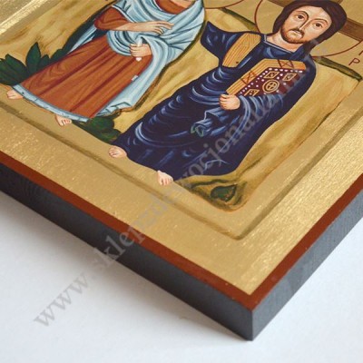 IKONA PRZYJAŹNI - CHRYSTUS I ŚW.MENAS - ikona 23 x 23 cm - 85297