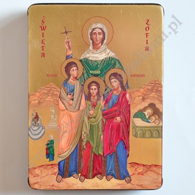 ŚWIĘTA ZOFIA - ikona 12 x 16 cm - 3619-B