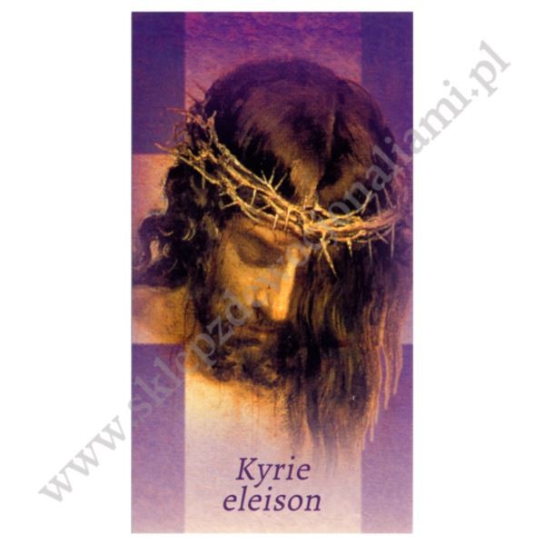 KYRIE ELEISON - obrazek 7 x 13 cm - paczka 100 szt - 88838