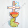 Emblematy eucharystyczne - 62621 - w komplecie 5 szt. - sprzedaż mix wzorów