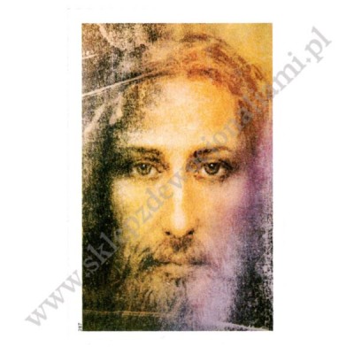 OBLICZE PANA JEZUSA Z CAŁUNU - obrazek 6.5 x 10 cm - paczka 100 szt. - 6910
