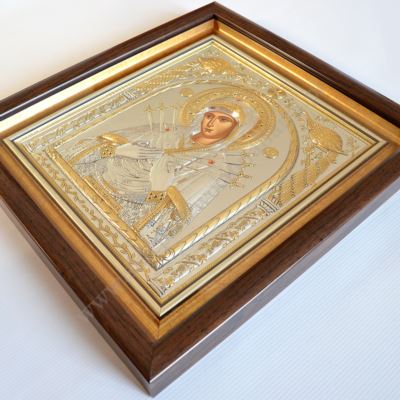 MATKA BOŻA SIEDEM MIECZY - ikona w ramce za szkłem 38.5 x 42 cm - 56983