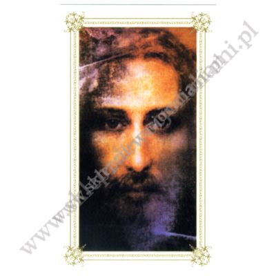 OBLICZE PANA JEZUSA Z CAŁUNU - obrazek 6.5 x 11 cm - paczka 100 szt. - 88634