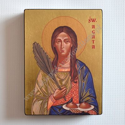 ŚWIĘTA AGATA - ikona 11.9 x 16 cm - 3485-B