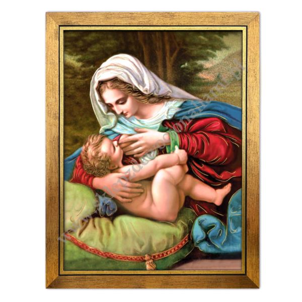 MATKA BOŻA KARMIĄCA - obraz w ramie 18 x 22 cm - 79317